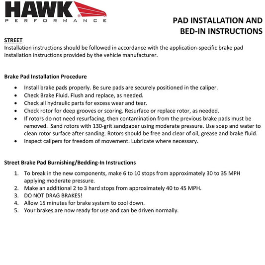 Hawk HPS Street Brake Pads