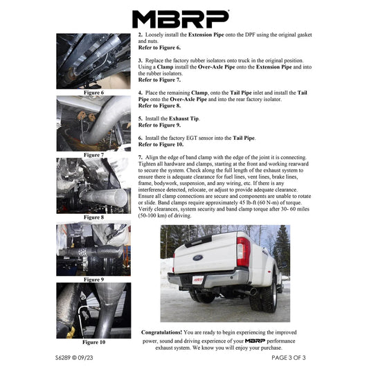 MBRP 17-19 Ford F250/350/450 6.7L 4in Aluminized Filter Back Single Tip Exhaust System