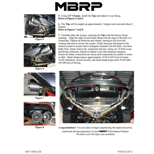 MBRP 22-24 Kia Forte GT Armor Lite AL Steel 2.5in Axle Back Exhaust w/ SS Quad Tips