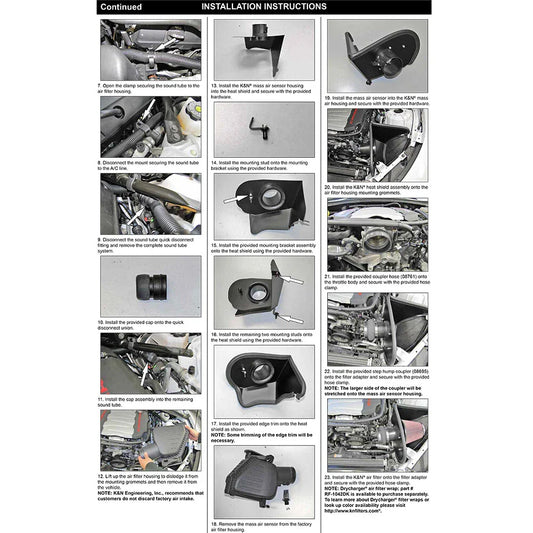 K&N 2016 Chevy Camaro SS V8-6.2L AirCharger Performance Intake