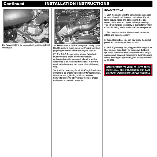 K&N 07 Jeep Wrangler V6-3.8L Performance Intake Kit