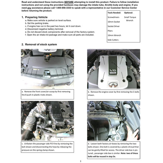 AEM 2014-2016 C.A.S. Infiniti Q50 V6-3.7L F/I Cold Air Intake