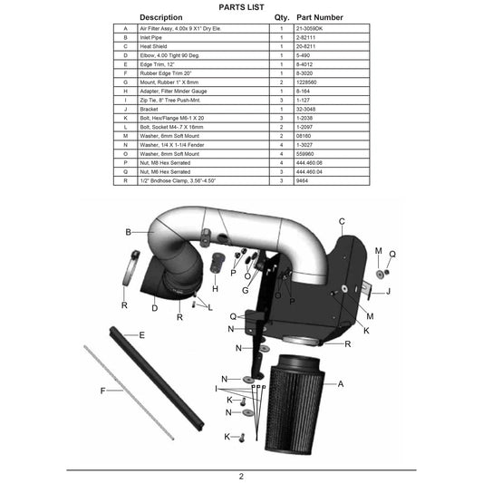 AEM Brute Force Intake System B.F.S.DODGE RAM 2500/3500 5.9L-L6 DSL, 03-06
