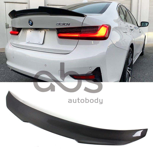 BMW G80 M3 / G20 3-series - Carbon Fiber High Kick Style Trunk Lip