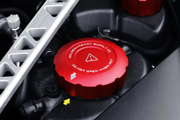 Goldenwrench A90 Toyota GR Supra BLACKLINE Performance Coolant Cap Cover Set
