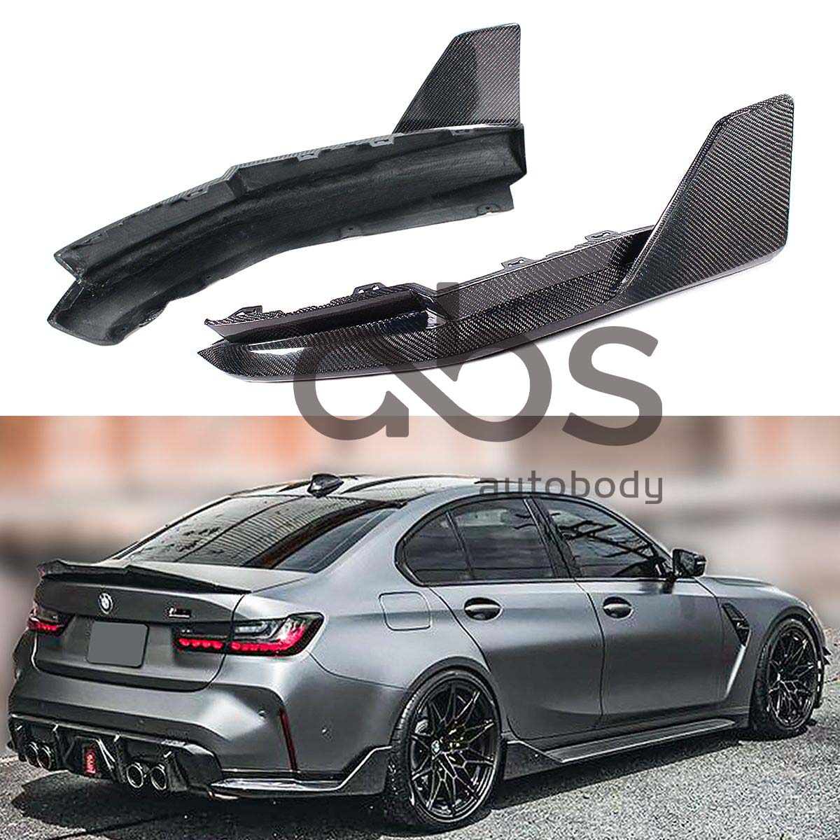 G8X Carbon Fiber Rear Extensions ABS Auto Body
