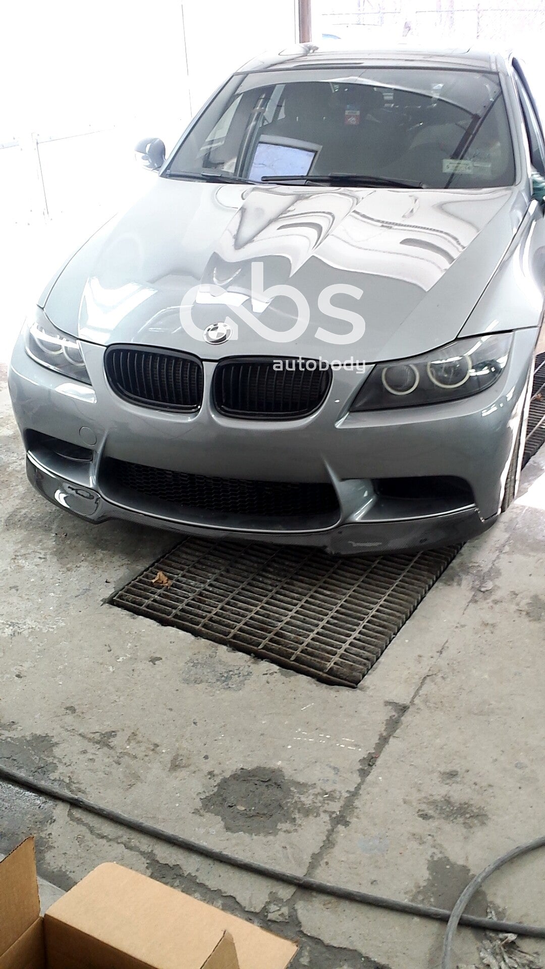 E9X M3 REP FRONT BUMPER V STYLE CARBON FIBER LIP
