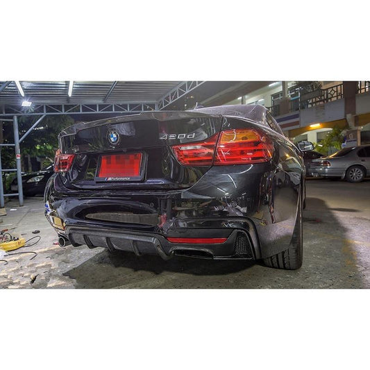 F3X 4-series - 4 Fin Performance Style Carbon Fiber Diffuser
