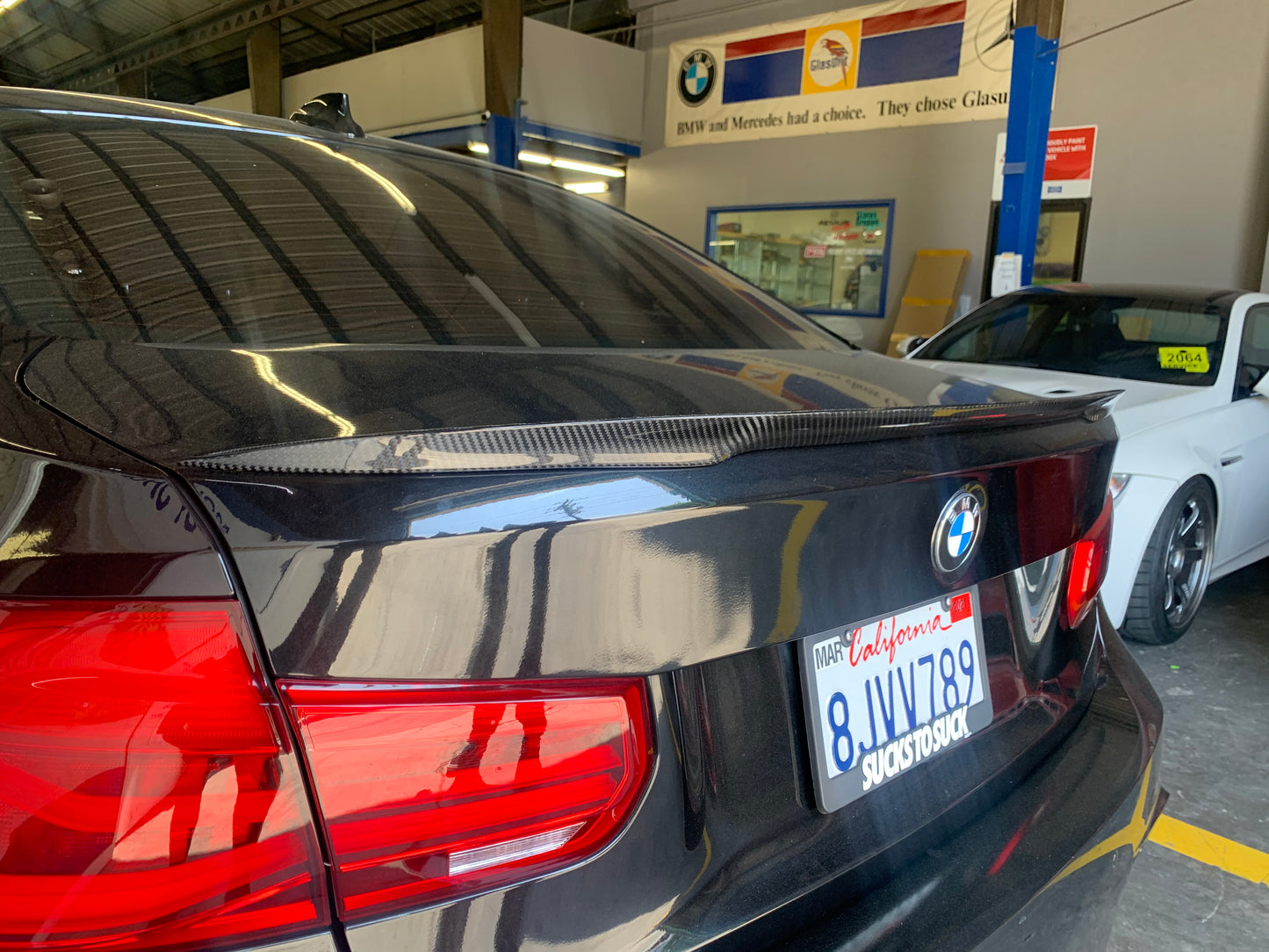 BMW F30 Performance-Style Carbon Fiber Trunk Lip