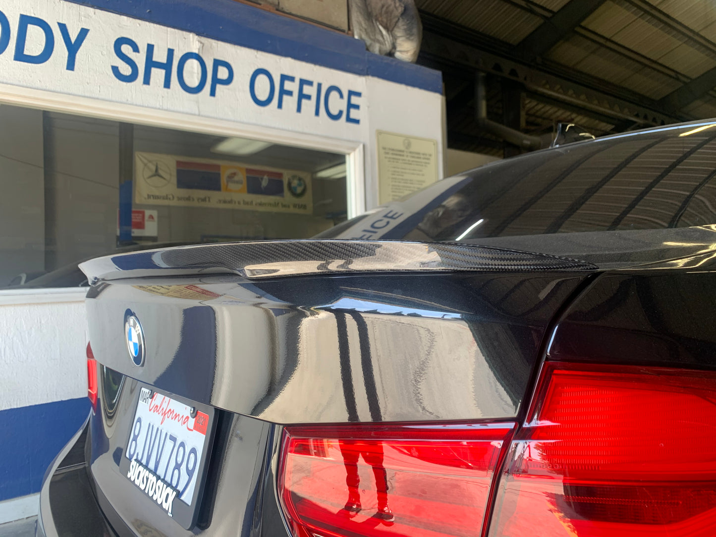 BMW F30 Performance-Style Carbon Fiber Trunk Lip