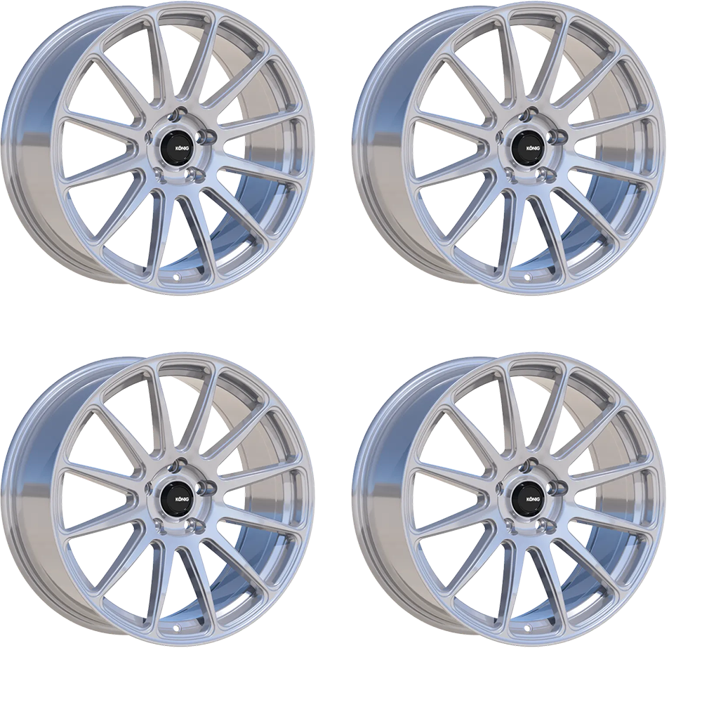 (set of 4) Konig Aeris Steel Silver | 18x8" +42mm | 5x112mm Wheel