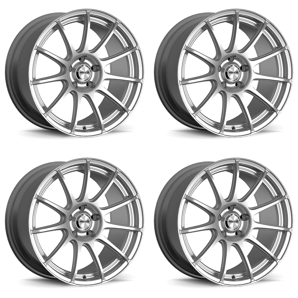 (set of 4) Konig Maxxim Winner Full Silver | 16x7" +40mm | 8x100/114.3mm Wheel