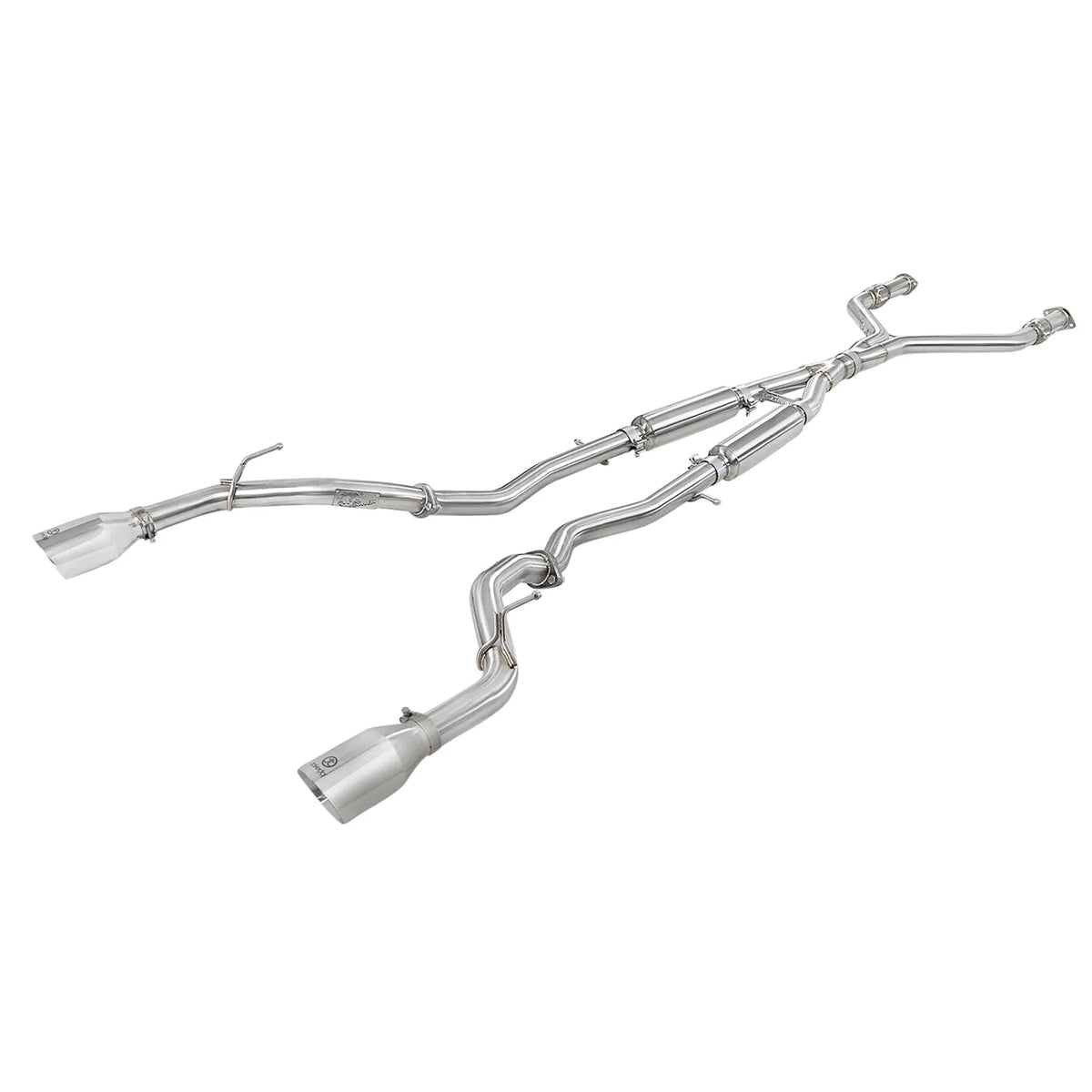 aFe POWER Takeda 2.5in 304 SS CB Exhaust w/ Black Tips 17-19 Infiniti Q60 V6-3.0L (tt)
