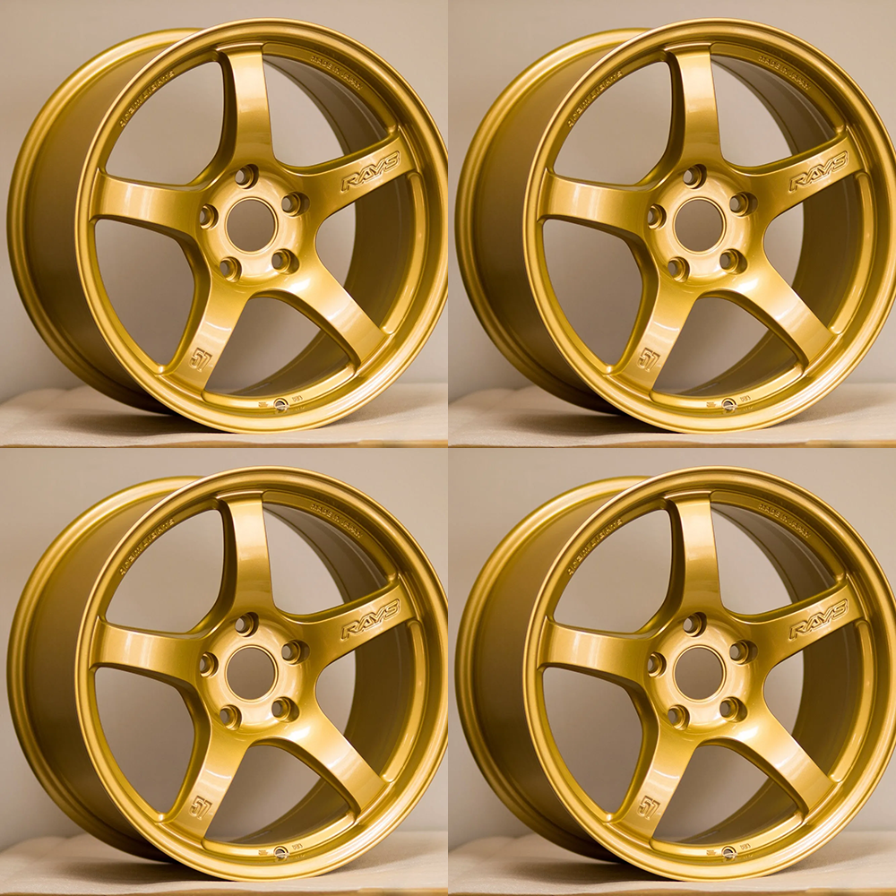 (set of 4) Gram Lights 57CR E8 Gold | 17x9" +38mm | 5x100mm Wheel