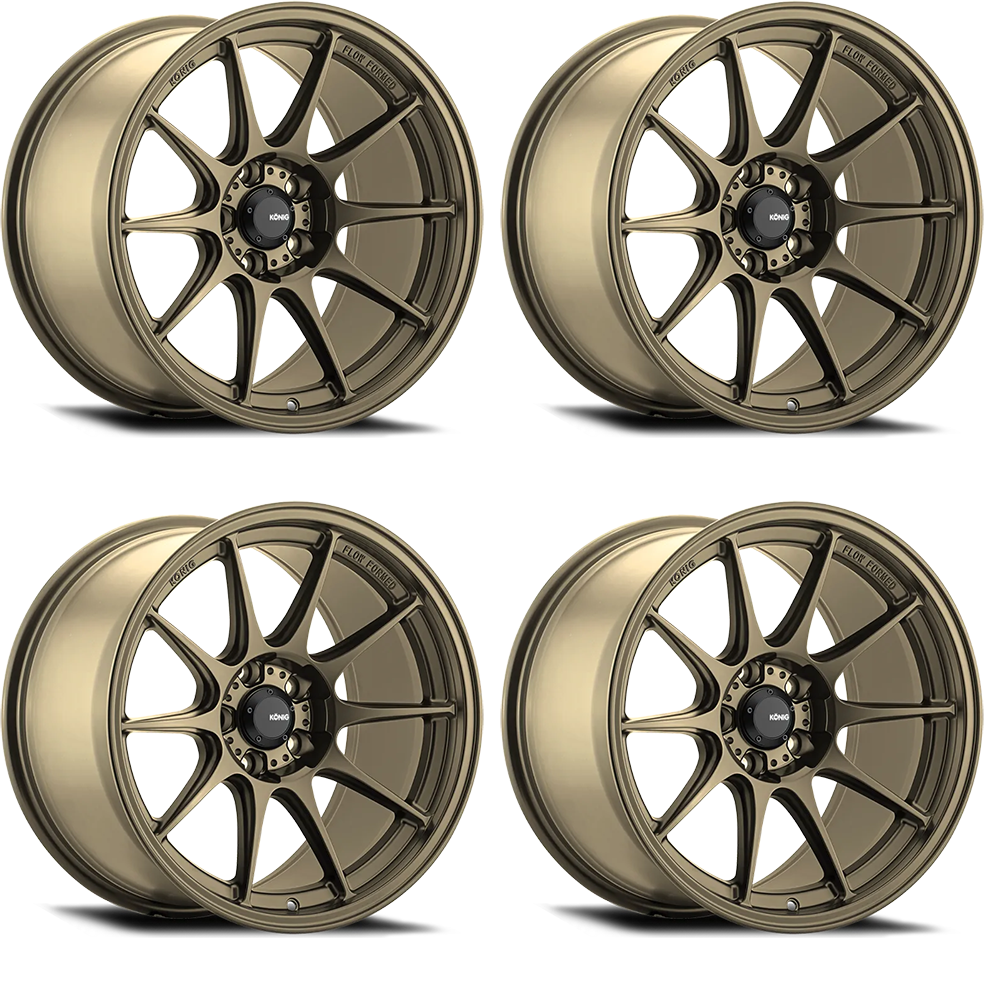 (set of 4) Konig Dekagram Gloss Bronze | 18x8.5" +45mm | 5x114.3mm Wheel