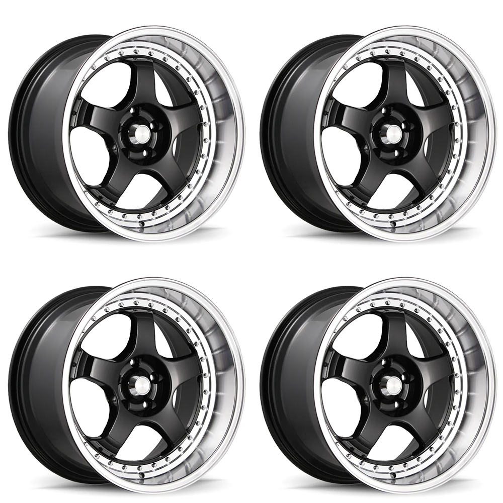 (set of 4) Konig SSM Gloss Black | 18x9" +50mm | 5x114.3mm Wheel