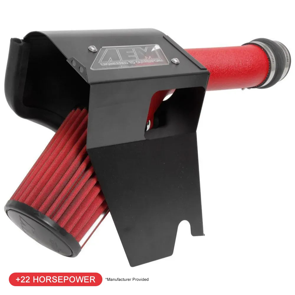 AEM 2018 Subaru WRX STI 2.5L H4 F/I Cold Air Intake System - Wrinkle Red