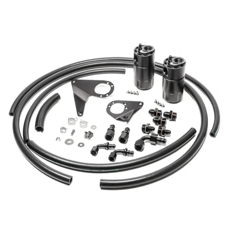 Radium 20-1107-FL Dual Catch Can Kit Fluid Lock For 08-15 Mitsubishi Evolution X