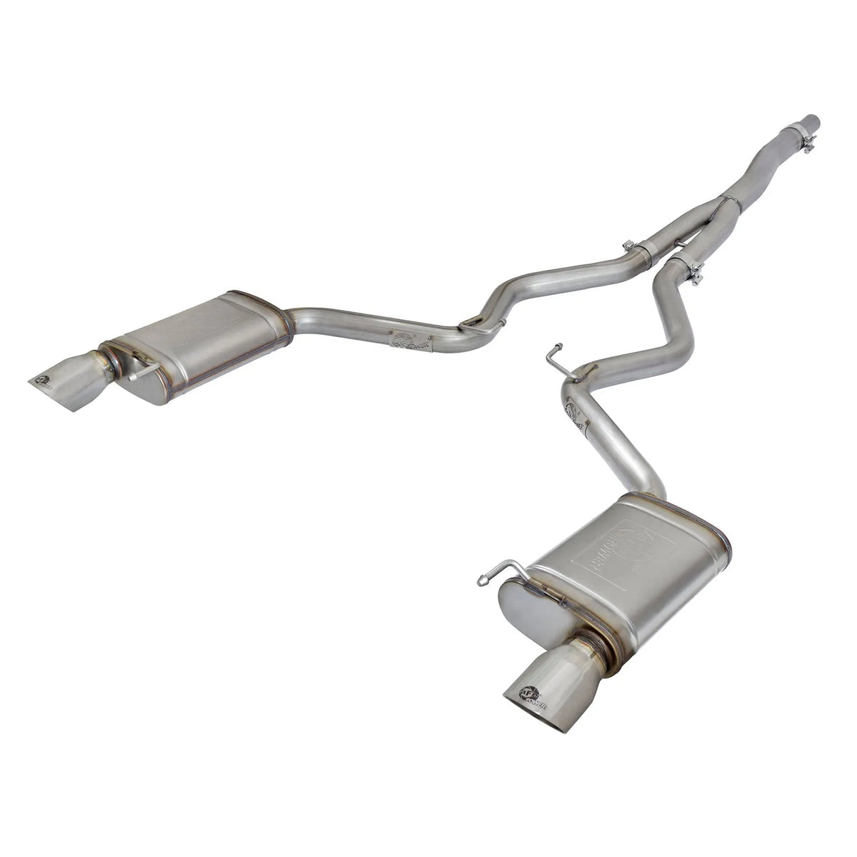 aFe MACH Force XP Exhausts Cat-Back SS-304 EXH w/ Polished Tips 15-16 Ford Mustang EcoBoost 2.3L (t)