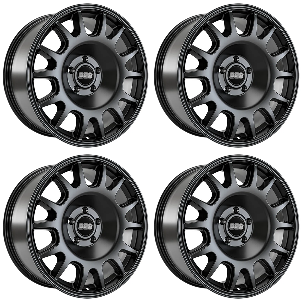 (set of 4) BBS TS-R Satin Black | 17x9" -12mm | 6x135mm Wheel