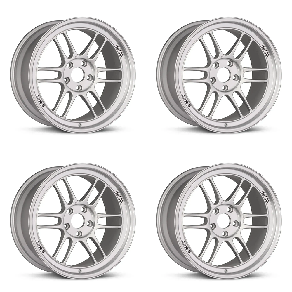 (set of 4) Enkei RPF1 Silver | 17x9" +45mm | 5x114.3mm Wheel