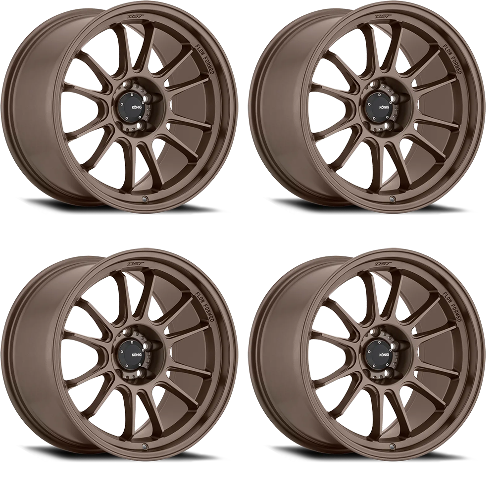 (set of 4) Konig Hypergram Race Bronze | 18x9.5" +35mm | 5x114.3mm Wheel