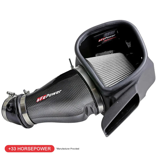 aFe Track Series Carbon Fiber Pro Dry S AIS - 2018 Jeep Grand Cherokee Trackhawk (WK2) V8-6.2L(SC)