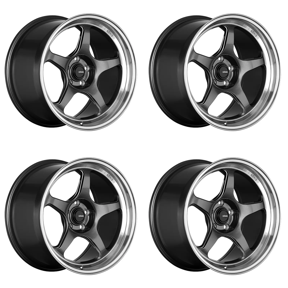 (set of 4) Konig Hyperspec Anthracite Metallic | 19x9" +42mm | 5x112mm Wheel