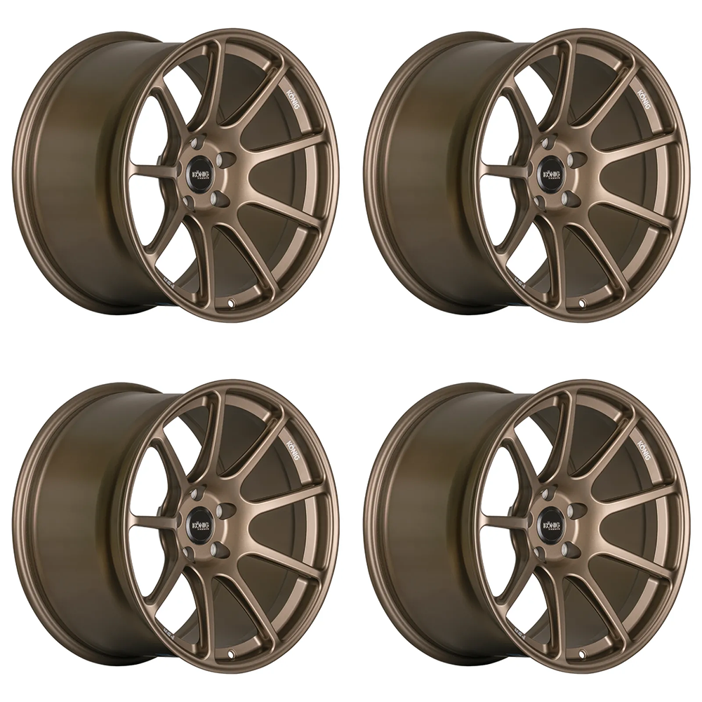 (set of 4) Konig F5R Satin Bronze | 18x9.5" +45mm | 5x114.3mm Wheel