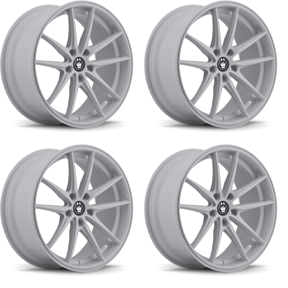 (set of 4) Konig Oversteer White | 17x8" +45mm | 5x114.3mm Wheel
