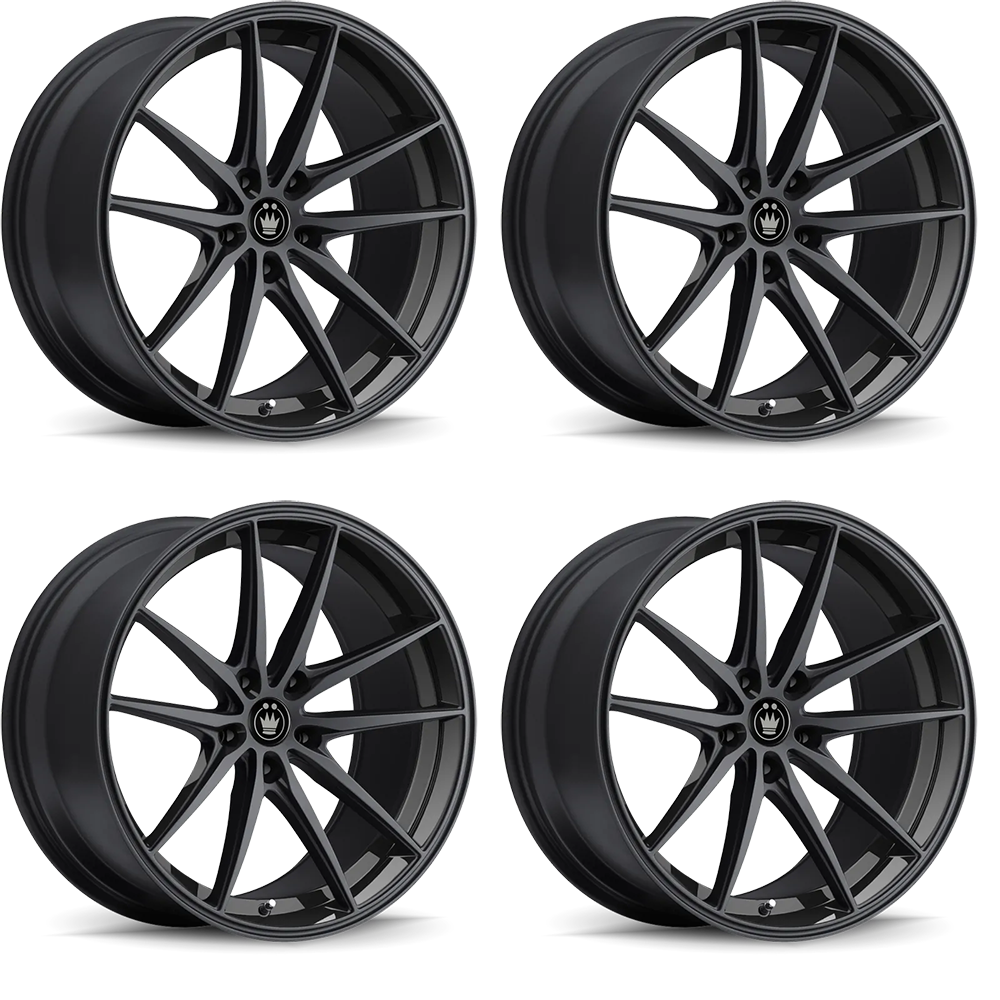 (set of 4) Konig Oversteer Gloss Black | 19x8.5" +30mm | 5x114.3mm Wheel
