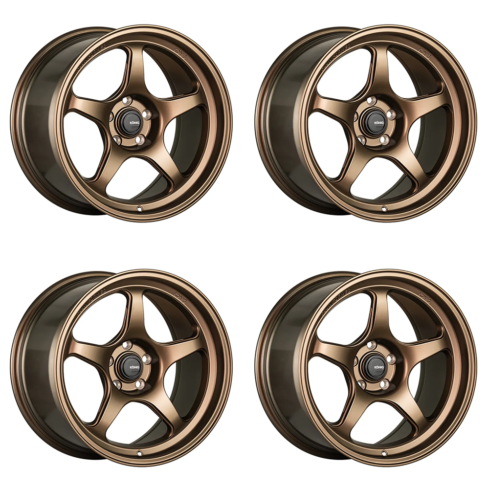 (set of 4) Konig Hyperspec Matte Bronze | 19x8.5" +42mm | 5x114.3mm Wheel
