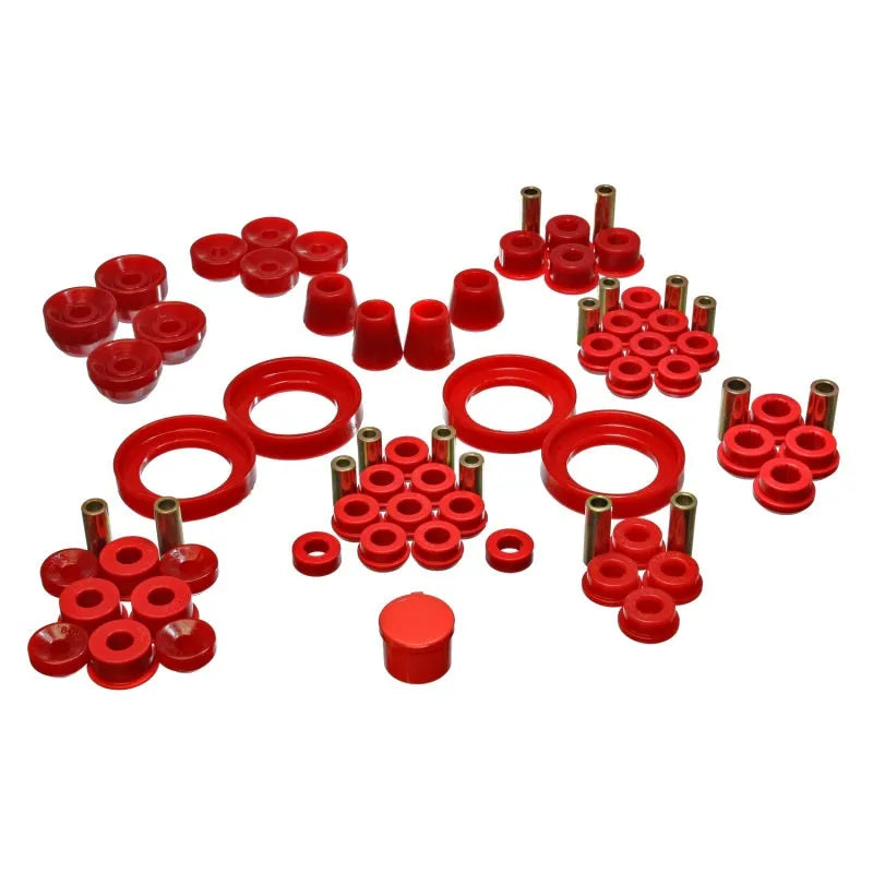 Energy Suspension 16.18106R Hyper-Flex Bushing Kit Red for 92-01 Honda Prelude