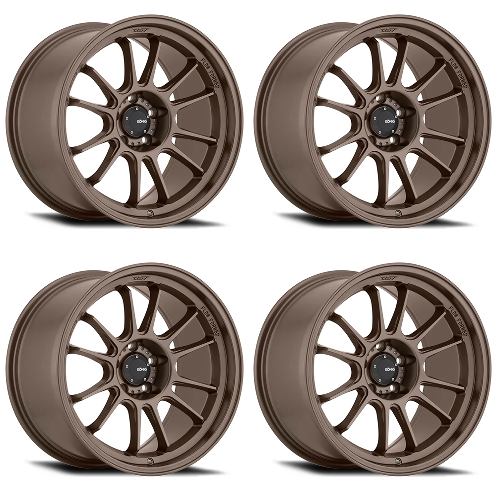 (set of 4) Konig Hypergram Race Bronze | 16x7.5" +38mm | 4x100mm Wheel