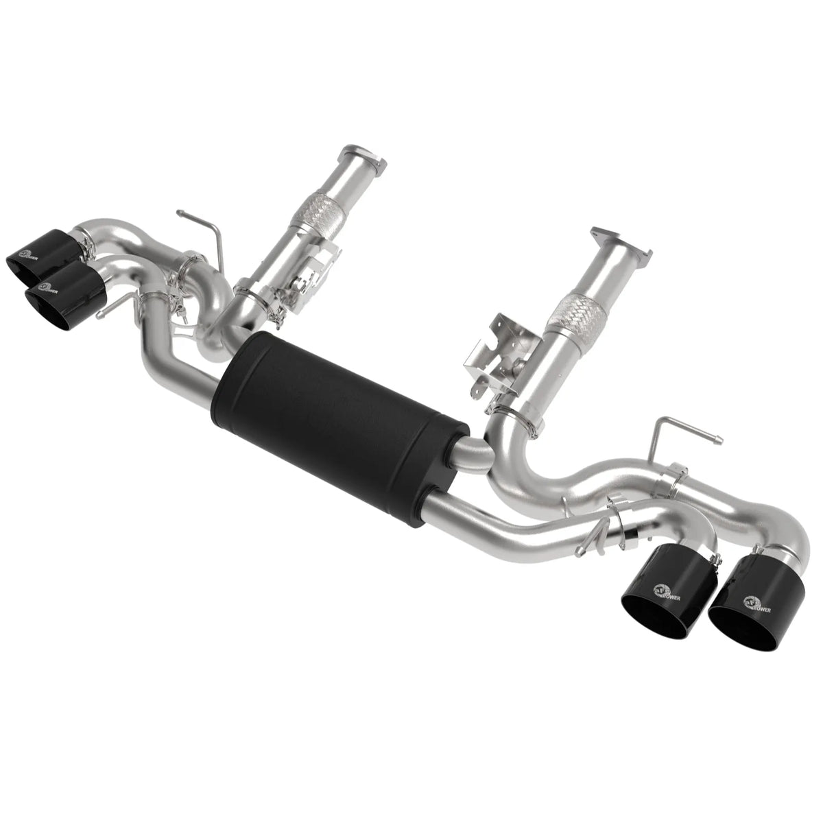aFe MACH Force-Xp 2-1/2in 304SS Cat-Back 2020 Chevy Corvette (C8) 6.2L - Black Tip