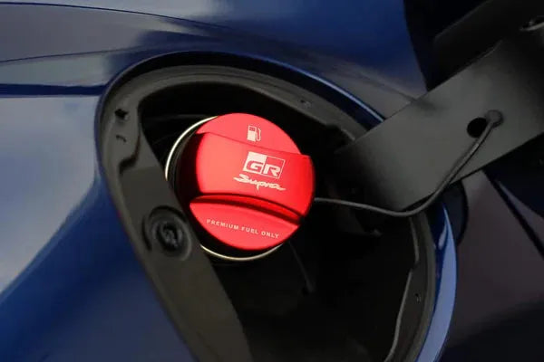 Goldenwrench A90 Supra BLACKLINE Red Billet Fuel Cap Cover