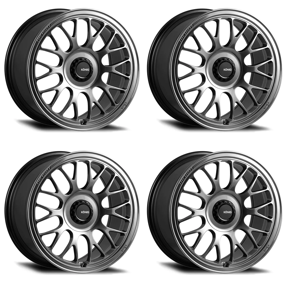 (set of 4) Konig MRK1 Hyper Carbon | 17x8" +36mm | 5x100mm Wheel