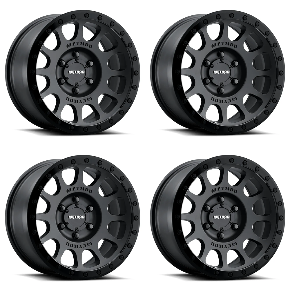 (set of 4) Method Wheels MR305 Double Black | 20x9" +18mm | 8x170mm Wheel
