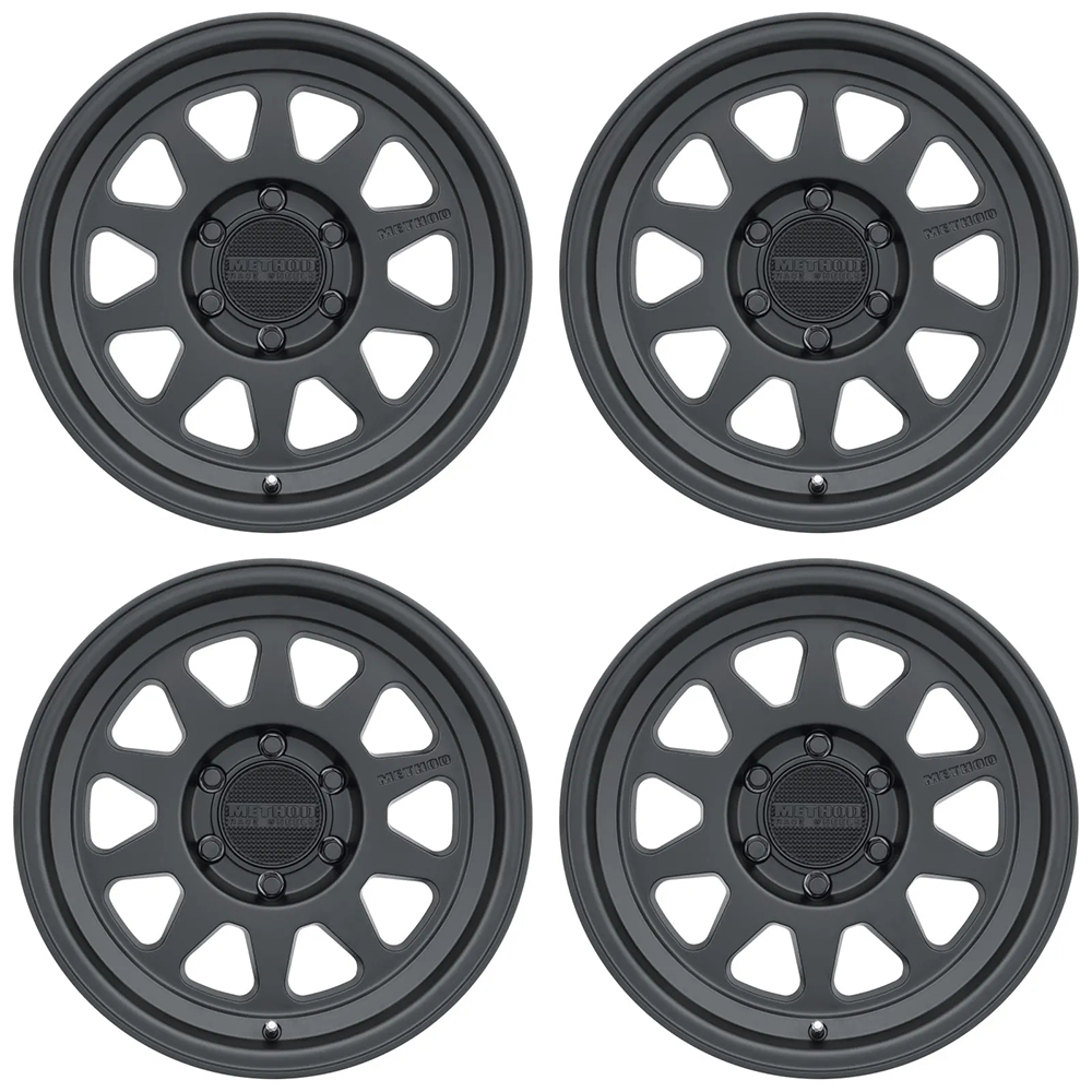 (set of 4) Method Wheels MR316 Matte Black | 18x9" +18mm | 6x5.5mm Wheel