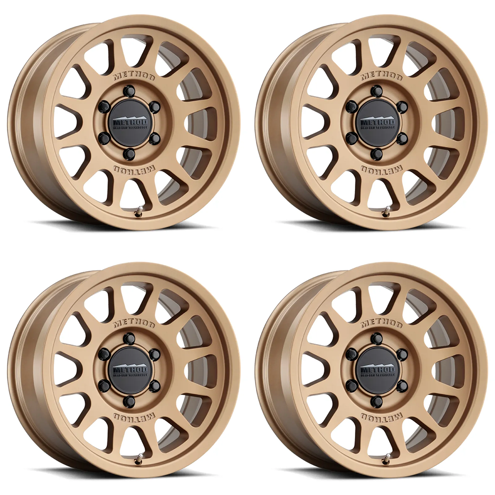 (set of 4) Method Wheels MR703 Bronze | 17x8.5" +25mm | 6x135mm Wheel