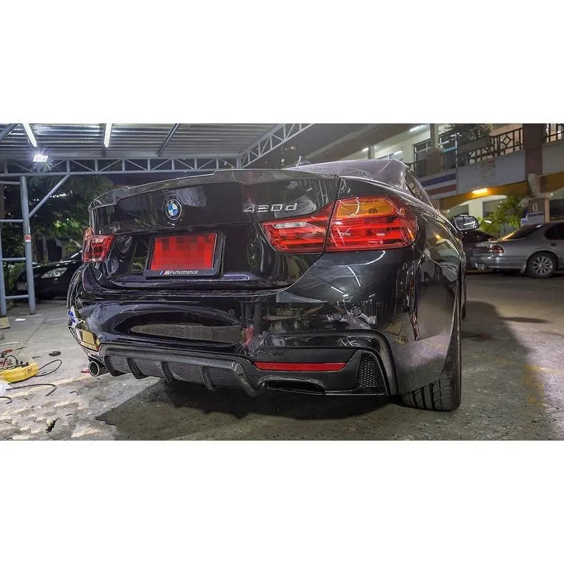 F3X 4-series - 4 Fin Performance Style Carbon Fiber Diffuser