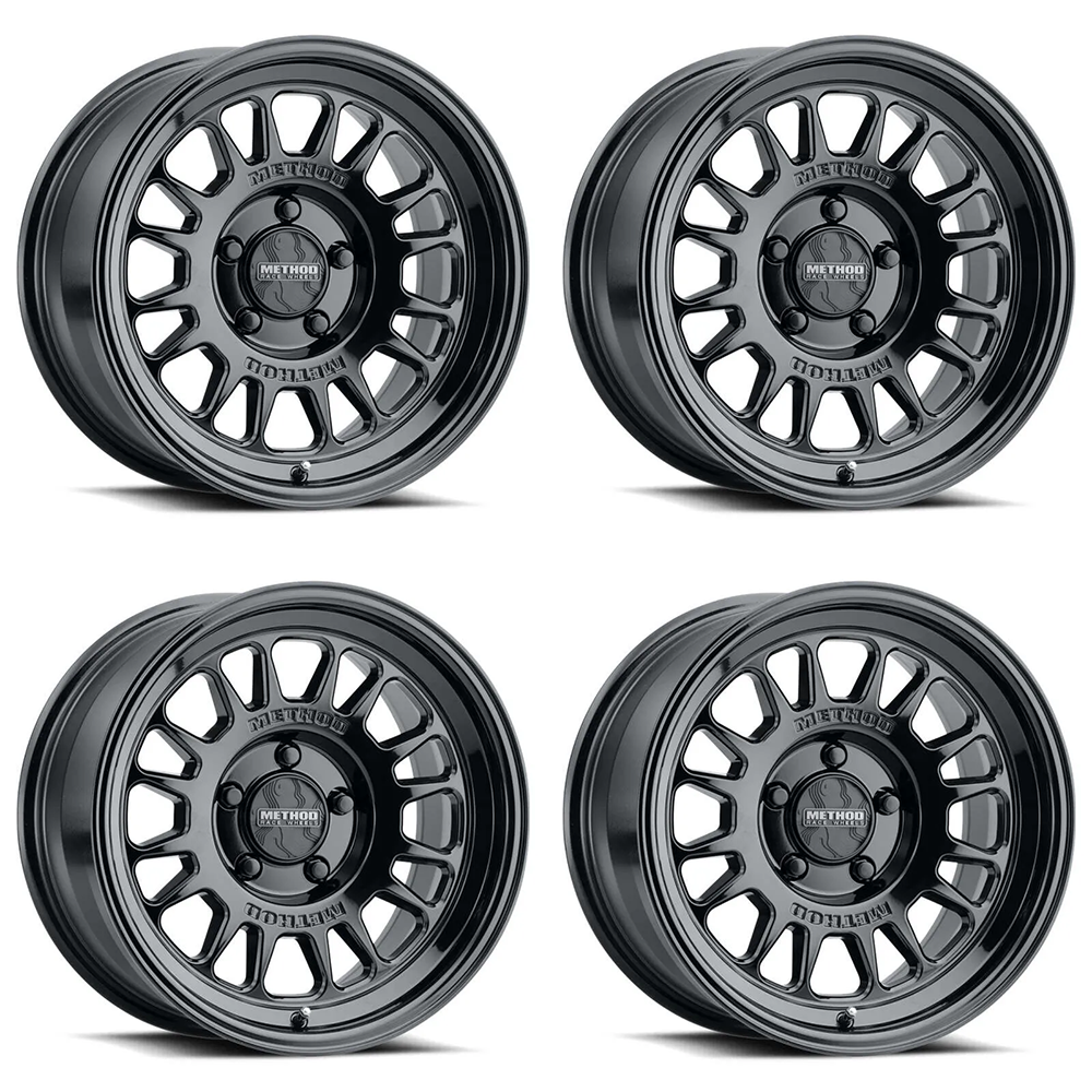 (set of 4) Method Wheels MR318 Gloss Black | 17x8.5" +0mm | 6x135mm Wheel
