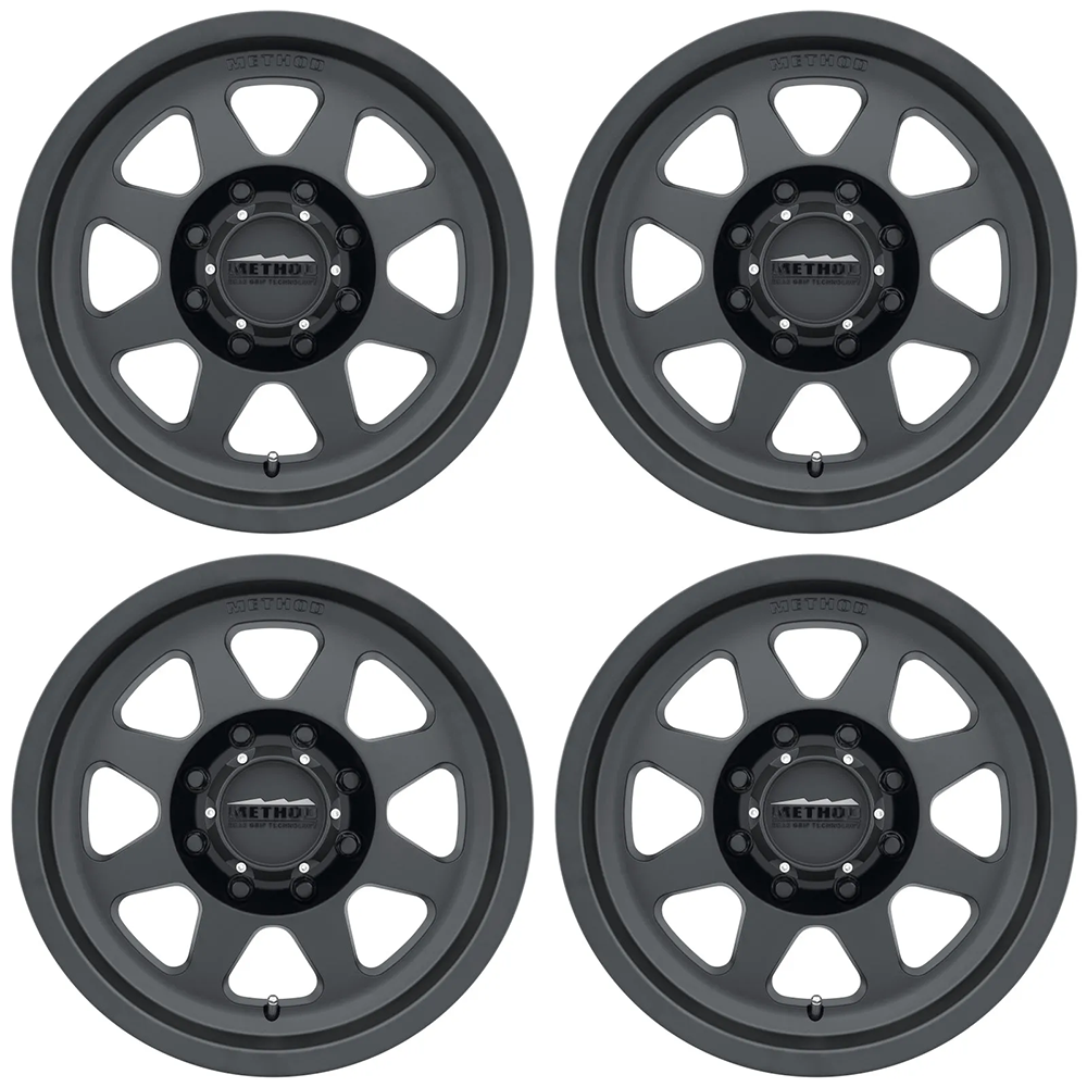 (set of 4) Method Wheels MR701 Matte Black | 17x8.5" +0mm | 8x6.5mm Wheel