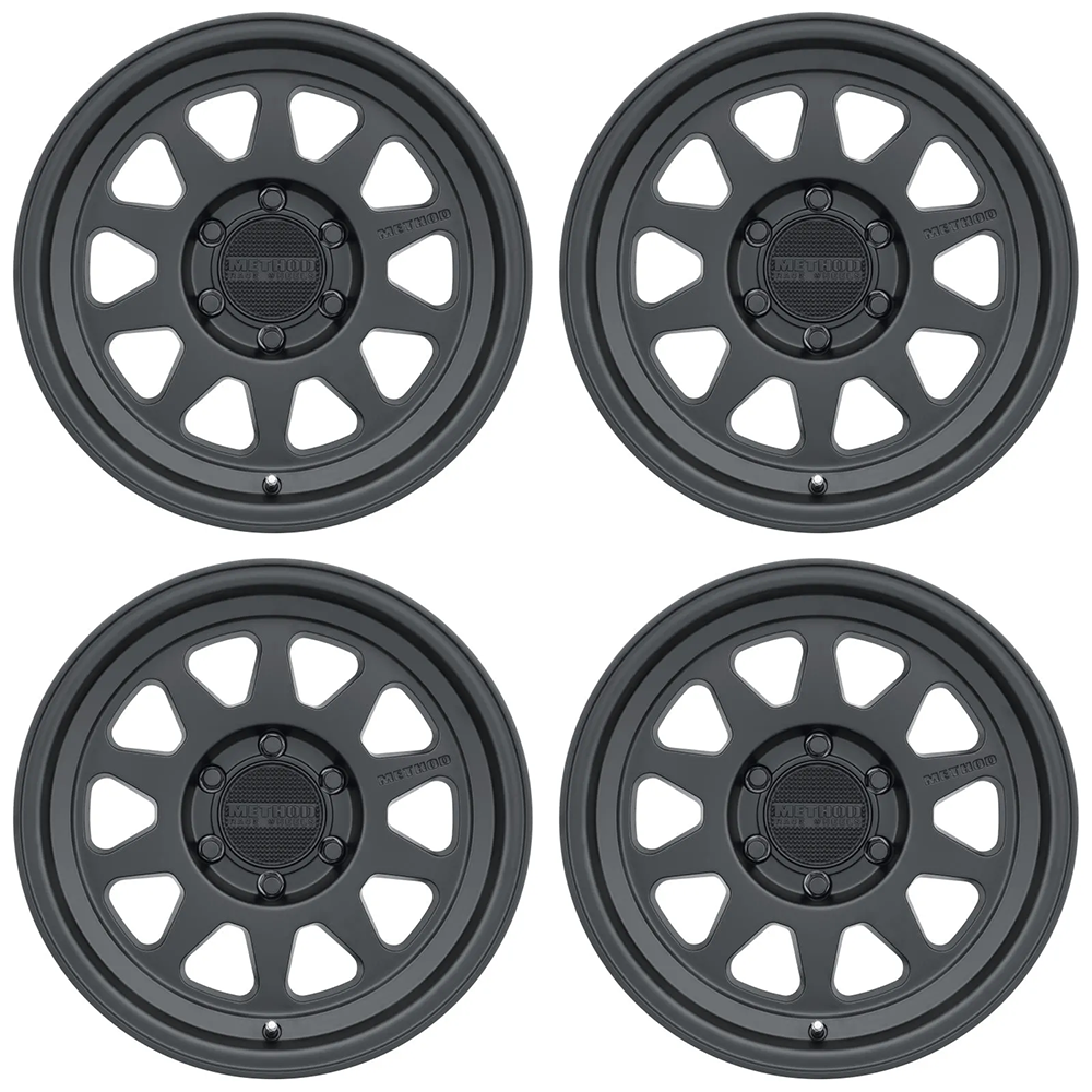 (set of 4) Method Wheels MR316 Matte Black | 17x8.5" +0mm | 6x135mm Wheel