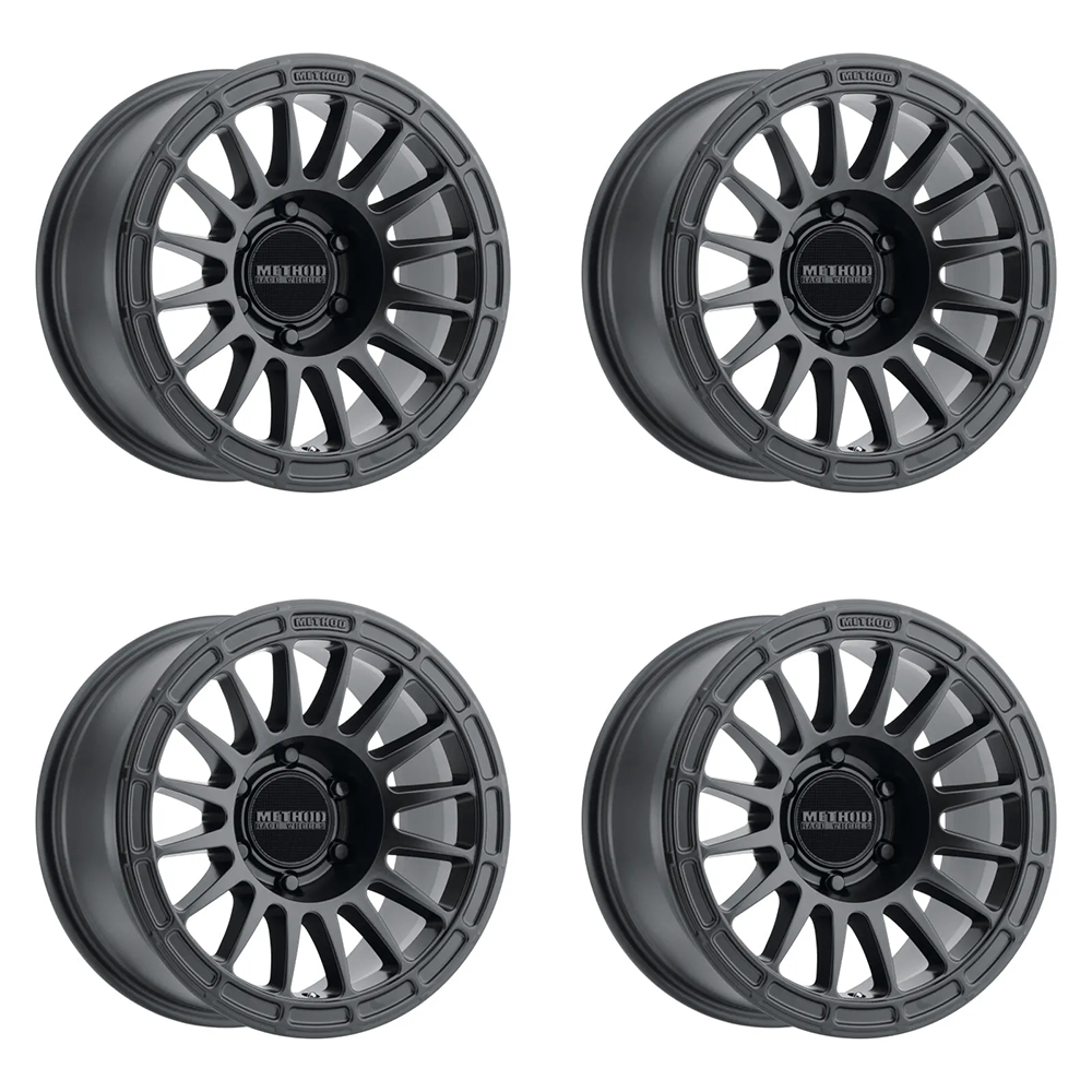(set of 4) Method Wheels MR314 Matte Black | 17x8.5" +0mm | 6x5.5mm Wheel