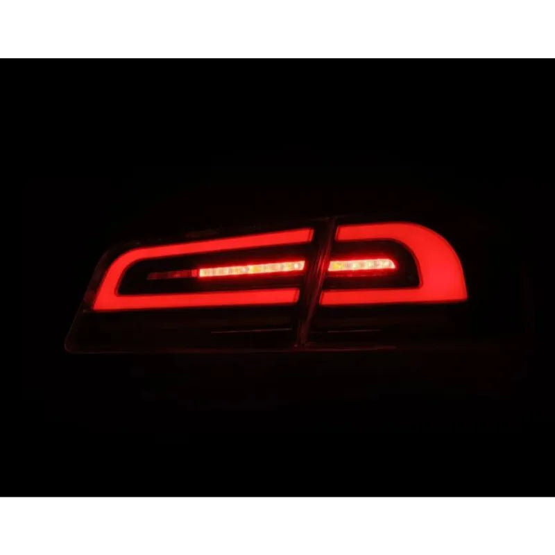 AlphaRex 12-21 Tesla Model S LUXX-Series LED Tail Lights - Black/Red