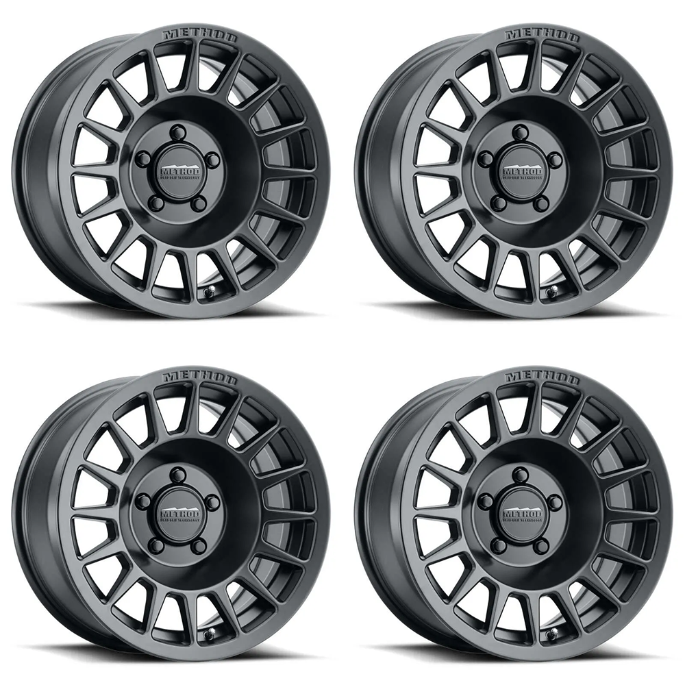 (set of 4) Method Wheels MR707 Matte Black | 17x8.5" +0mm | 6x135mm Wheel