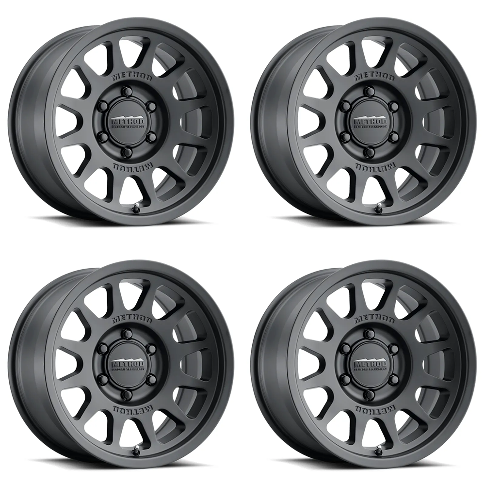 (set of 4) Method Wheels MR703 Matte Black | 17x8.5" +0mm | 6x135mm Wheel