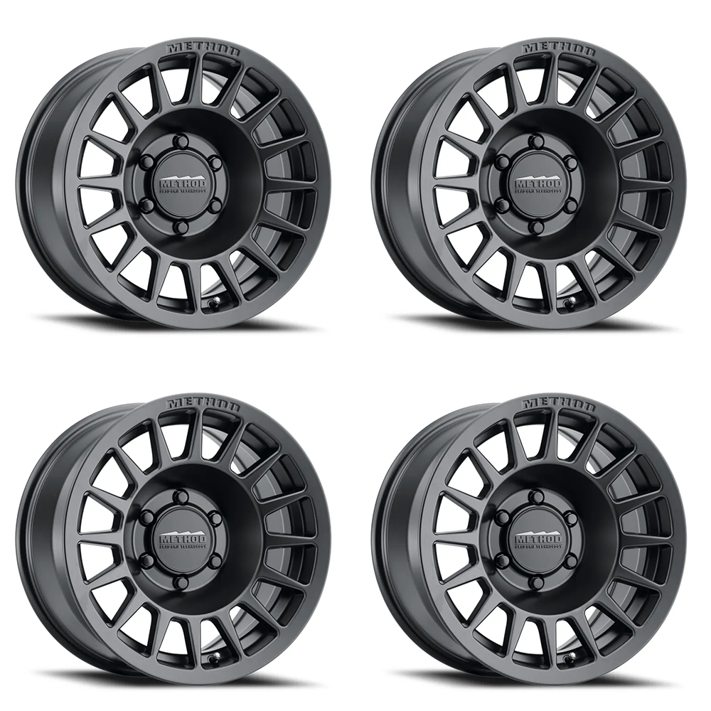 (set of 4) Method Wheels MR707 Matte Black | 18x9" +18mm | 6x135mm Wheel