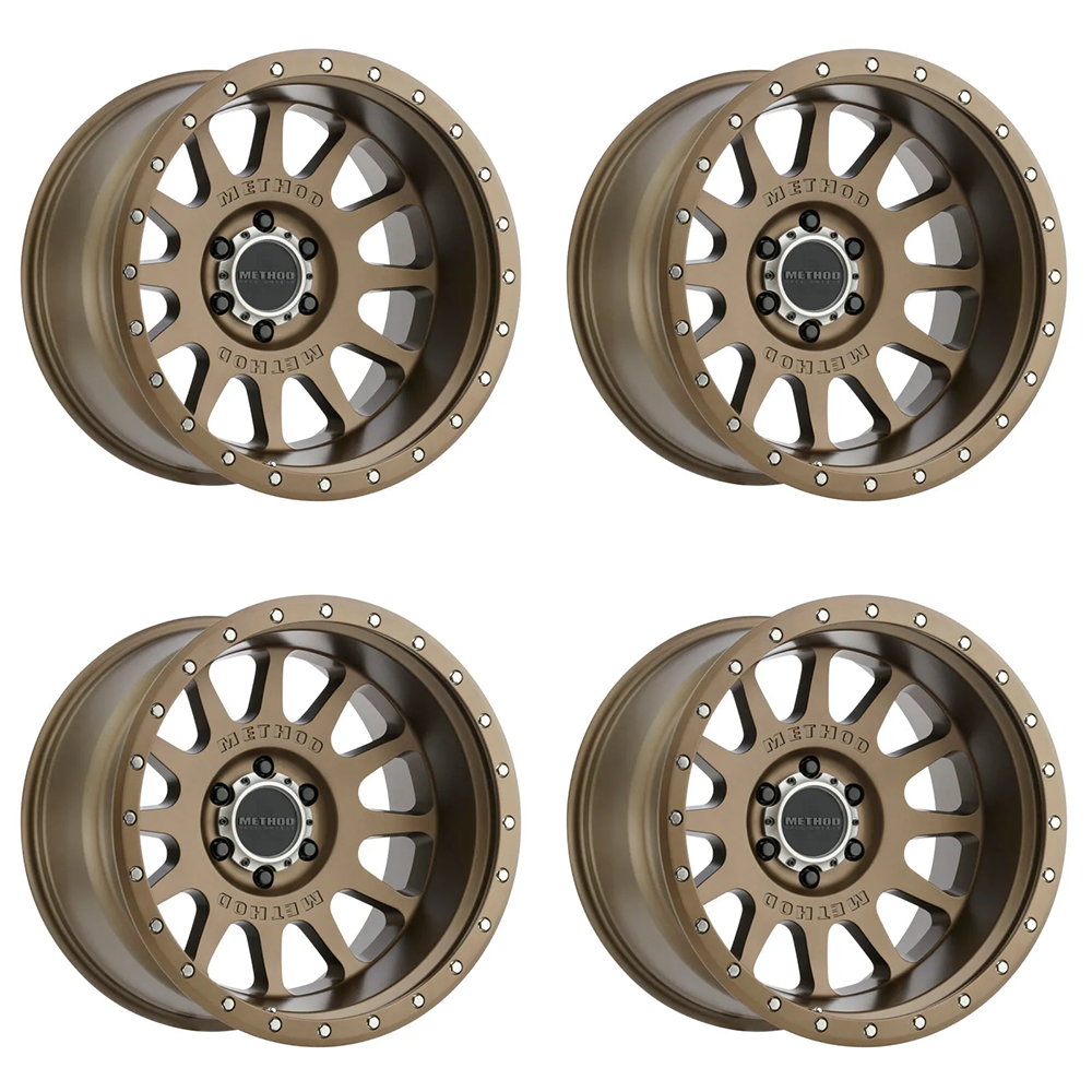 (set of 4) Method Wheels MR605 Bronze | 20x10" -24mm | 6x5.5mm Wheel